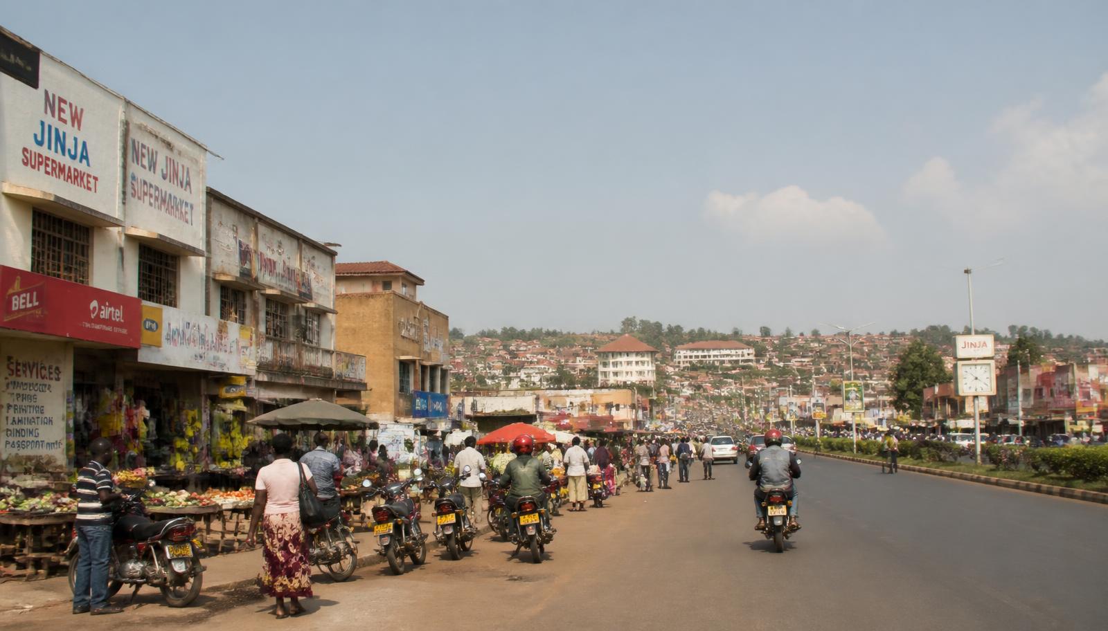Street activity in a growing Ugandan secondary city, representing the different urban circumstances that shape access to family-planning services.